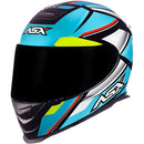 CAPACETE EAGLE EXPLORER PRETO, AZUL & BRANCO BRILHO ASX