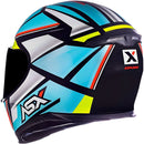 CAPACETE EAGLE EXPLORER PRETO, AZUL & BRANCO BRILHO ASX