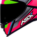 CAPACETE EAGLE EXPLORER PRETO, ROSA & PRATA BRILHO ASX