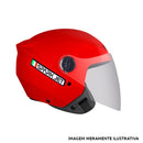 CAPACETE SPARK JET SOLID VERMELHO EBF