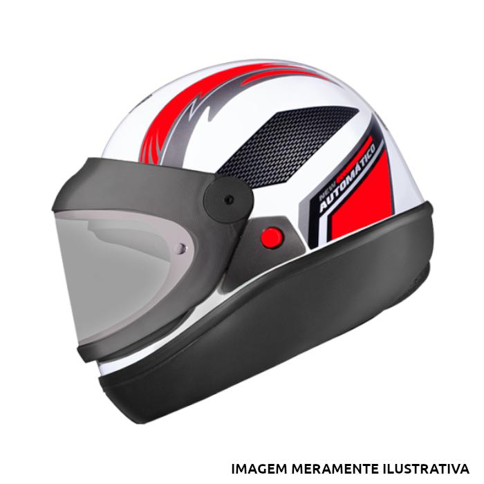 CAPACETE AUTOMATICO BOLT BRANCO & VERMELHO EBF