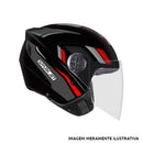 CAPACETE SPARK JET STING 58 PRETO/CHUMBO EBF