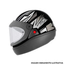 CAPACETE AUTOMATICO STYLE PRETO & PRATA EBF