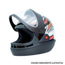 CAPACETE AUTOMATICO STYLE PRETO & VERMELHO EBF