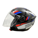 CAPACETE SPARK JET STING PRETO & PRATA EBF