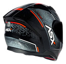 CAPACETE CITY STORM PRETO, CINZA & VERMELHO BRILHO ASX