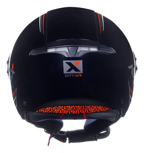 CAPACETE CITY AIR SOLID PRETO BRILHO ASX