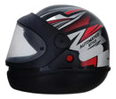CAPACETE AUTOMATICO STYLE PRETO & VERMELHO EBF