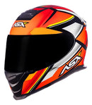 CAPACETE EAGLE EXPLORER PRETO, VERMELHO & BRANCO BRILHO