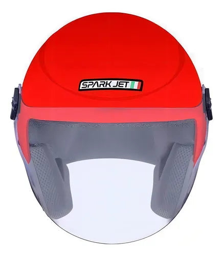 CAPACETE SPARK JET SOLID VERMELHO EBF