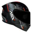 CAPACETE CITY STORM PRETO, CINZA & VERMELHO BRILHO ASX