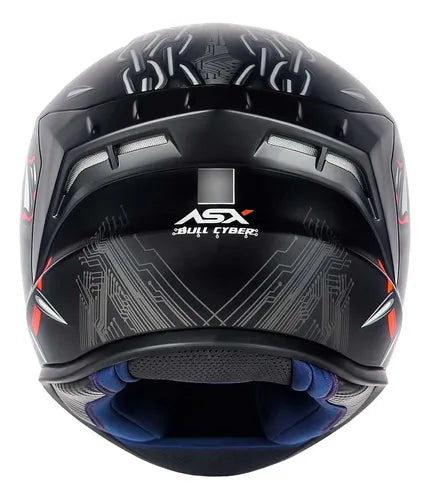CAPACETE DRAKEN BULL CYBER PRETO & GRAFITE FOSCO ASX