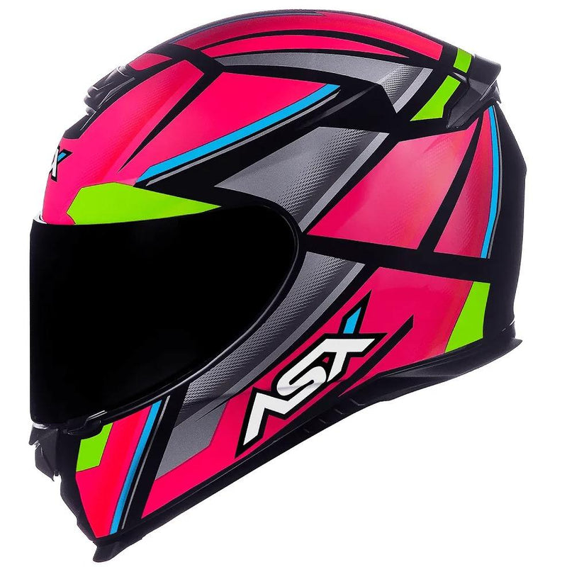 CAPACETE EAGLE EXPLORER PRETO, ROSA & PRATA BRILHO ASX