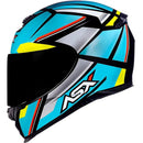 CAPACETE EAGLE EXPLORER PRETO, AZUL & BRANCO BRILHO ASX
