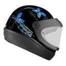 CAPACETE AUTOMATICO BORBOLETA PRETO & AZUL EBF