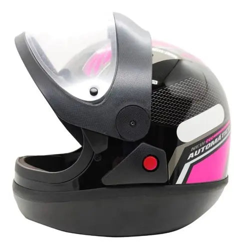 CAPACETE AUTOMATICO BOLT PRETO/ROSA EBF