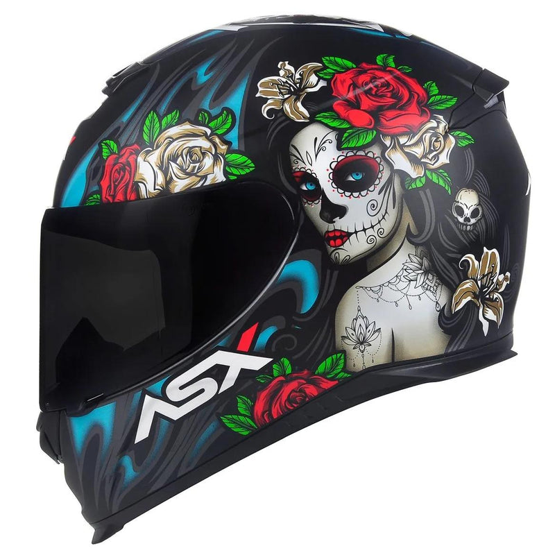 CAPACETE EAGLE CATRINA PRETO, AZUL & VERMELHO FOSCO ASX